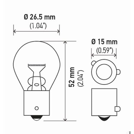Hella Bulb 7507 12V 21W Bau15S S8 Namber (2) Light Bulb, 7507Tb 7507TB